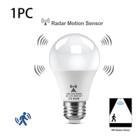 Radar Detection LED Light Bulb 220V 6W 9W 12W 15W 18W 20W E27 Radar Motion Induction Led Lamp Built-in Radar For Home Stair