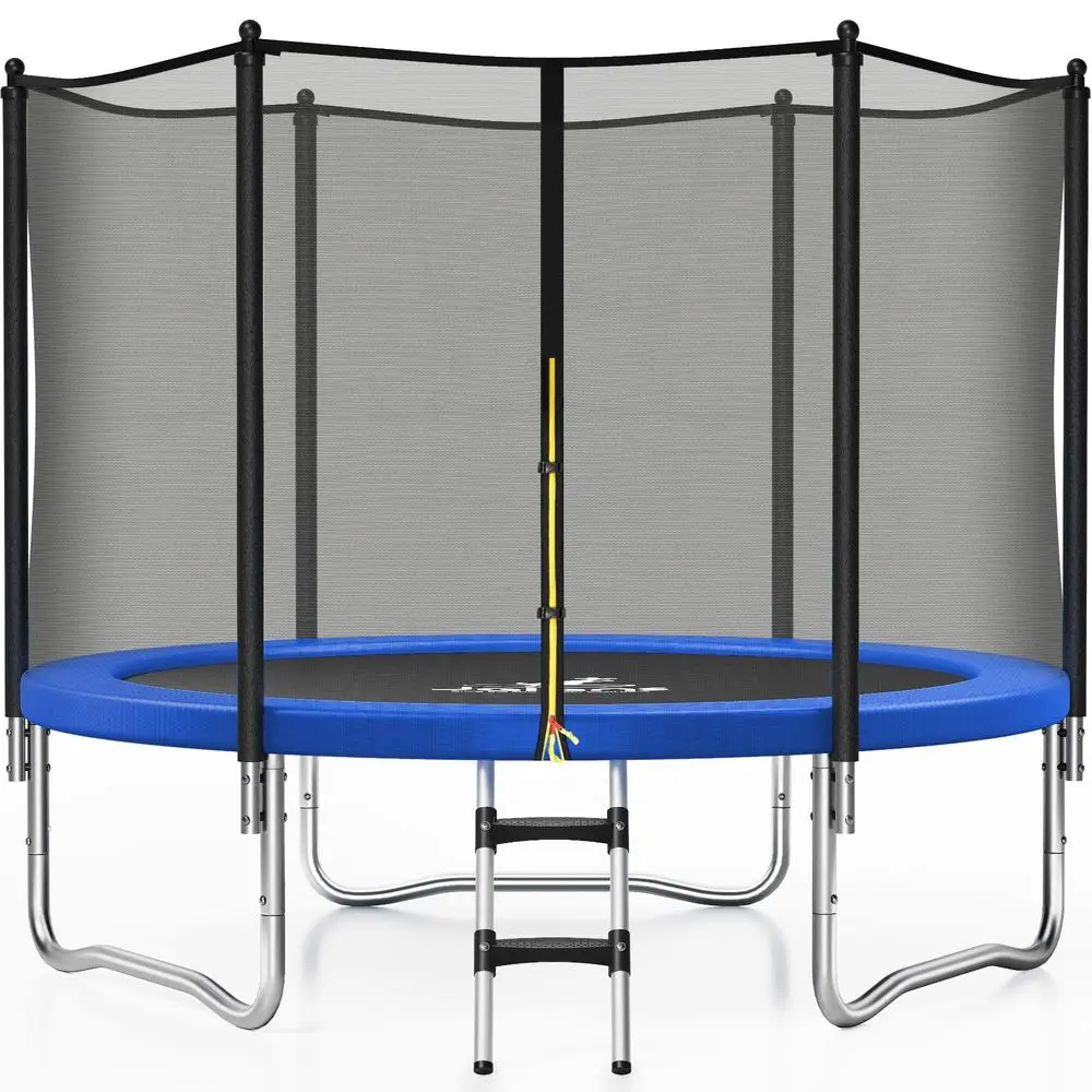 

Trampoline 8FT 10FT 12FT 14FT 15FT, Outdoor Trampolines with Enclosure Net, Recreational AntiRust Trampolines for Kids and Adul