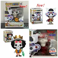 NEW FUNKO POP ONE PIECE series Primitive Samurai Brook #1129 Chase #358 Character Model Action Figure Toys for Children Gifts