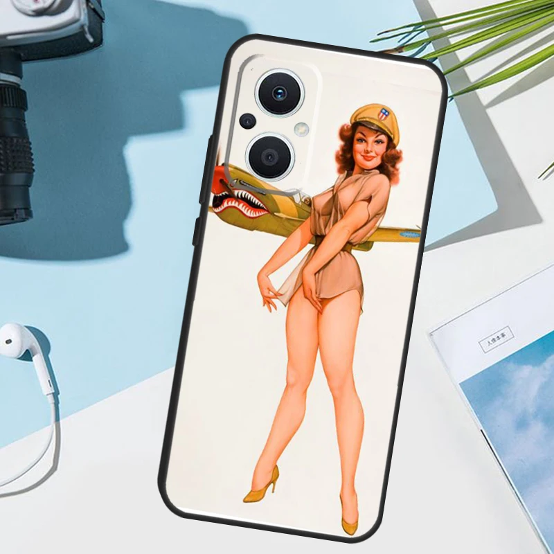 Pin Up Girl Cover For OPPO Reno 14 F 13 12 11 10 Pro 11F 12F 13F 7 8 Lite OPPO Find X9 X8 X6 X5 Pro Case #3