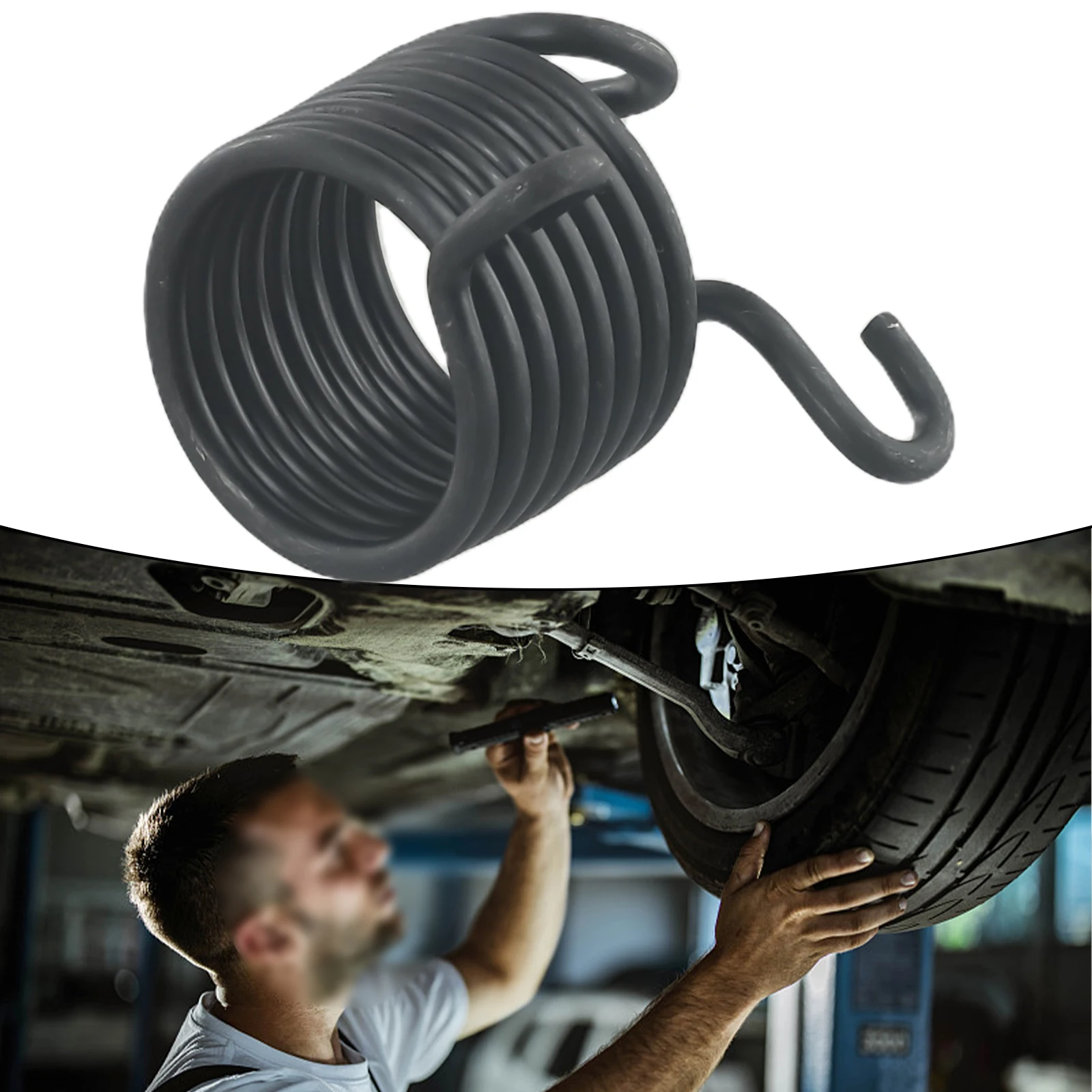 Air Hammer Retaining Spring, Cushioning Function, Stable Performance, Convenient Replacement, Black Color, 8 Turns