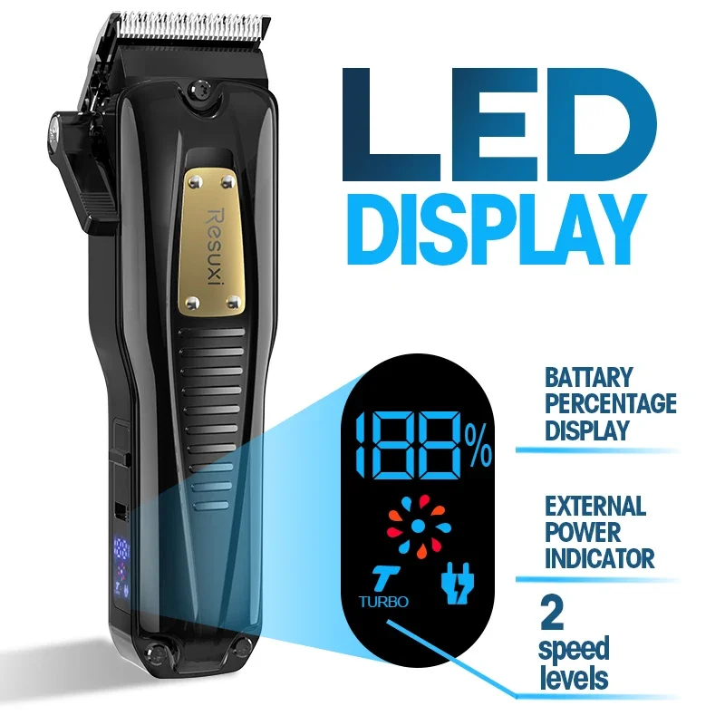 RESUXI-D9 Electric Oil Head Trimmer para Homens, High Power, Hair Salon, Household HairClipper, Professional Grooming Kit, Haircut