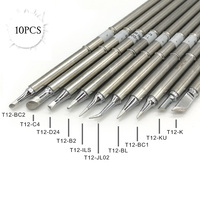 T12 Electric Soldering Tip for T12 Soldering Station Handle Temperature Controlle Soldering Iron Kits T12-K KU JL02 BC1 Iron tip