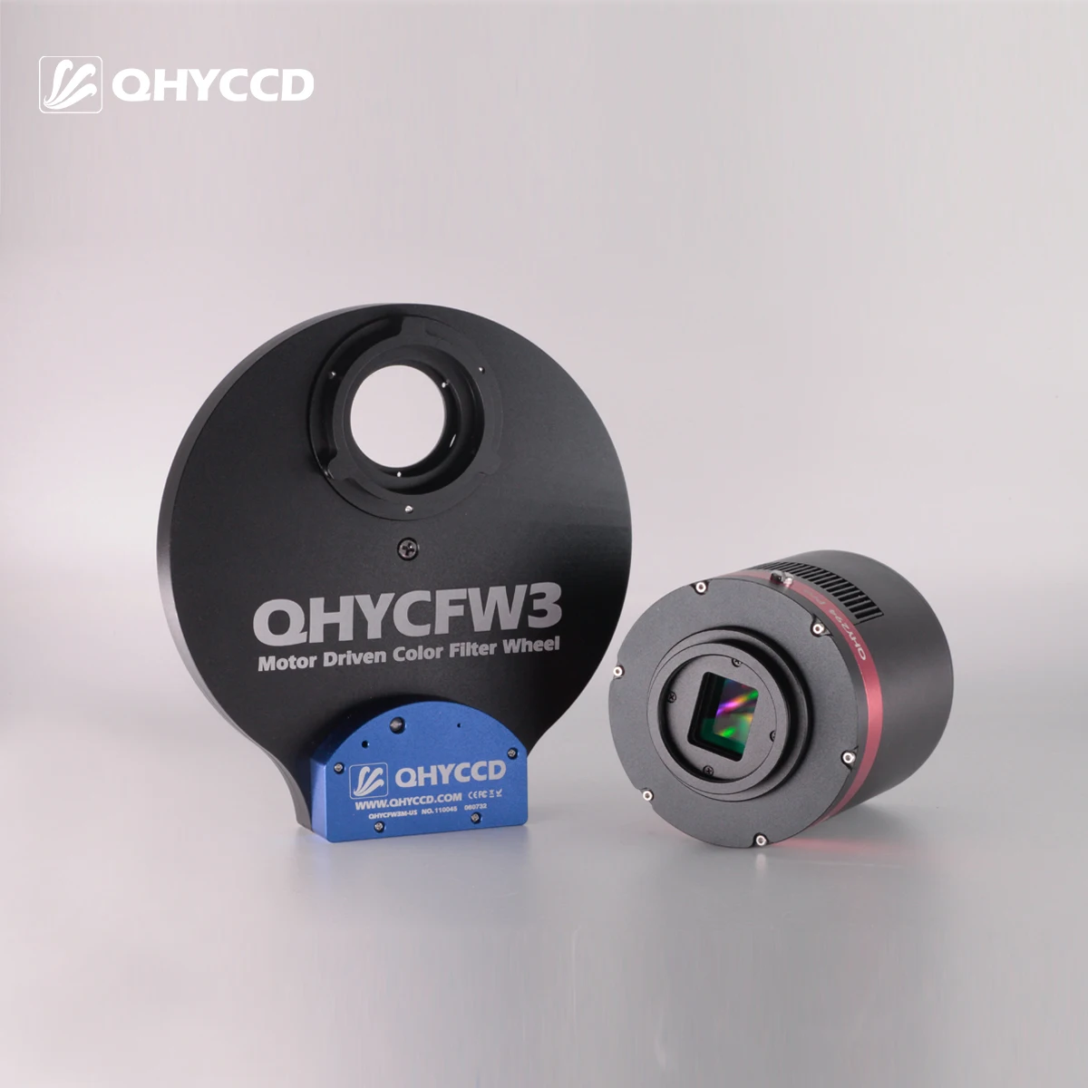 QHYCCD QHY294M+CWM3 Filter Wheel with OAG Set Recommended Combination with Adapter Ring for Astronomical Imaging