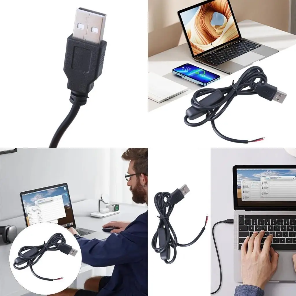 

31BA USB Charging Cable with Switcher DC5V USB to 2Pin Power Cord USB Cable for 5v Camera