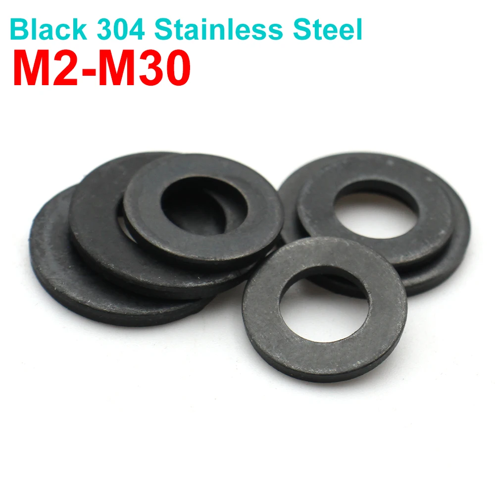 

M2 M2.5 M3 M4 M5 M6 M8 M10 M12 M14 M16 M18 M20 M22 M24 M27 M30 Черный 304 Нержавеющая сталь GB97 Круглая простая прокладка Плоская шайба