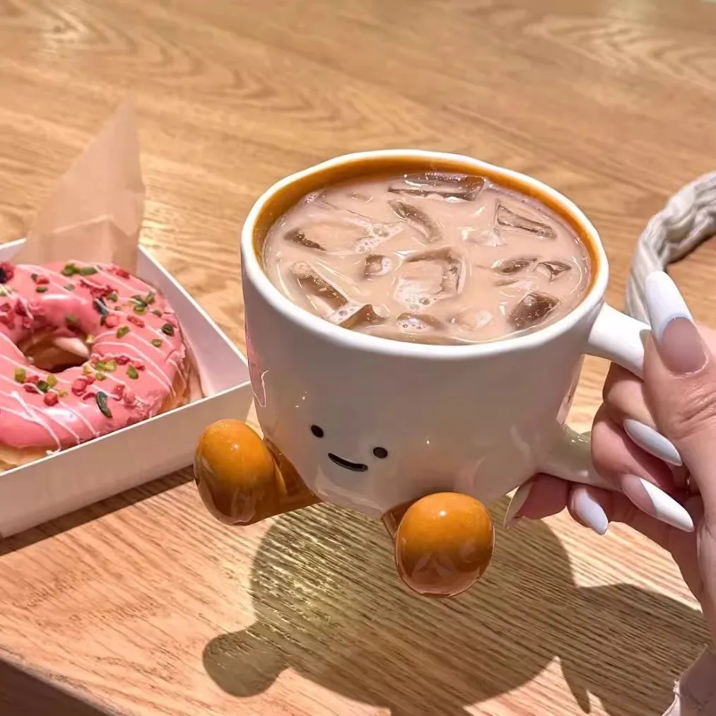 Creative Cartoon Ceramic Mug Creative Coffee Milk Tea Water Cup Cute Children Breakfast Cup Household Drinkware view 4