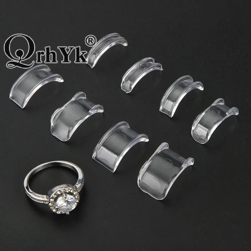 8 Sizes Silicone Invisible Clear Ring Size Adjuster Tighten Reducer Jewelry Tool