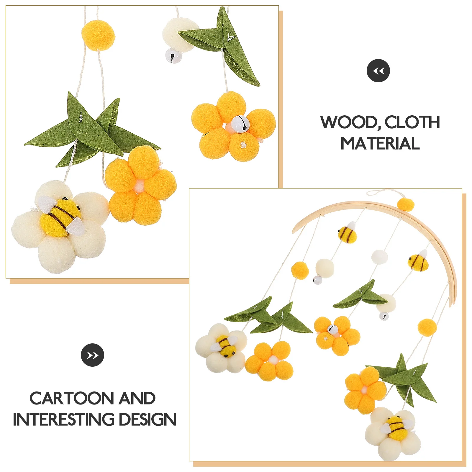 Baby Bed Wind Chime Flower Crib Mobile Baby Bed Hanging Decoration Nursery Room Decor Crib Balls Wind Chime For Girls