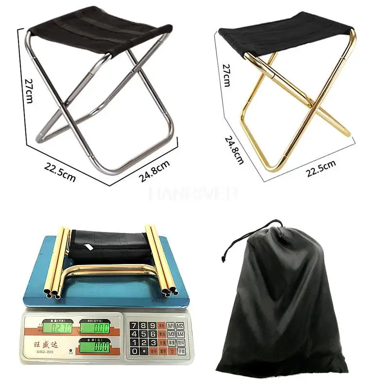 Folding Fishing Chair Lightweight Picnic Camping Chair Foldable Aluminium Cloth Outdoor Portable Easy To Carry Outdoor Furniture