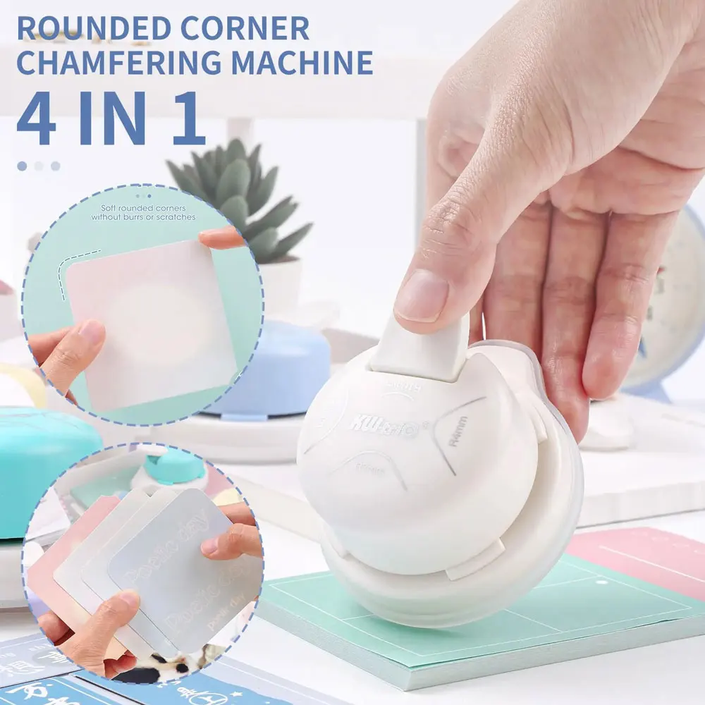4 in 1 multi-function corner rounder multi-function เครื่องตัดมุมคู่มือมุมขวารอบขอบการ์ดขนาดเล็ก puncher diy เครื่องตัด