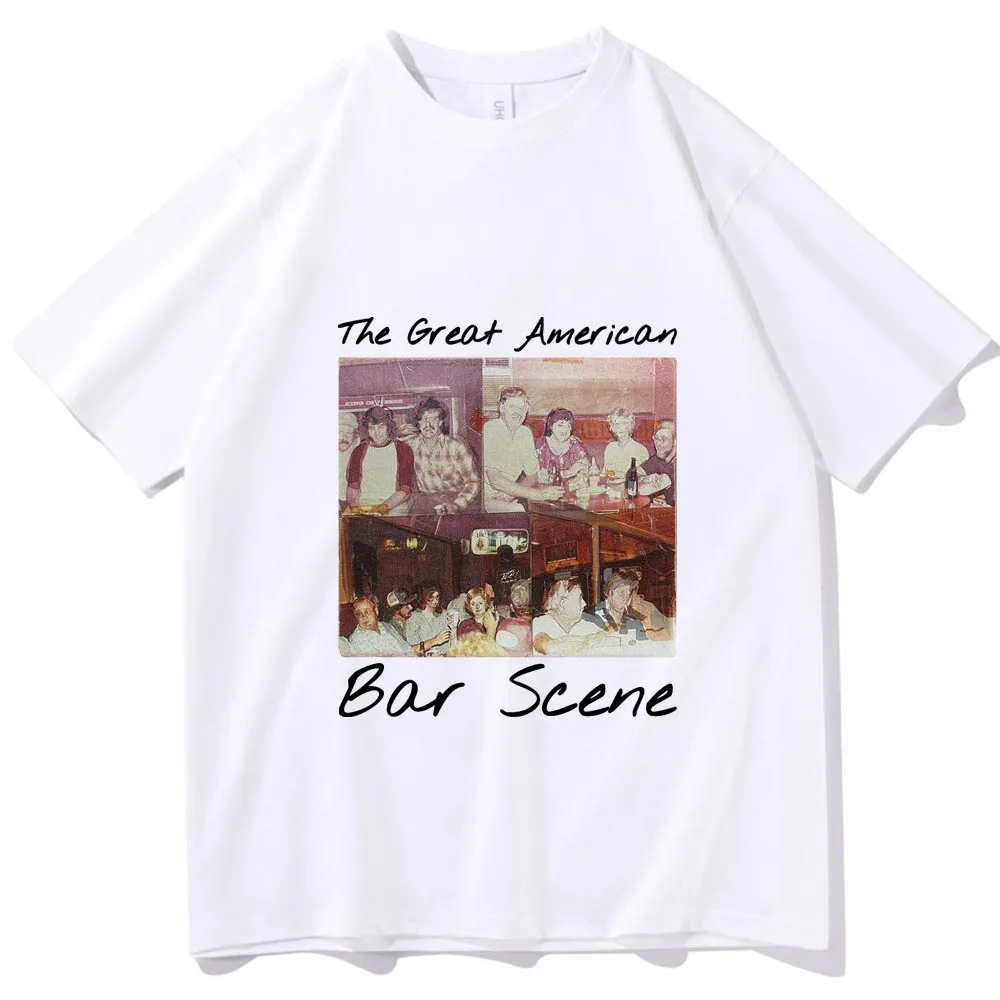 Zach Bryan The Great American Bar Scene 2024 Music Fans Gift T-shirt Unisex Regular O-neck Casual Summer Printing Oversized