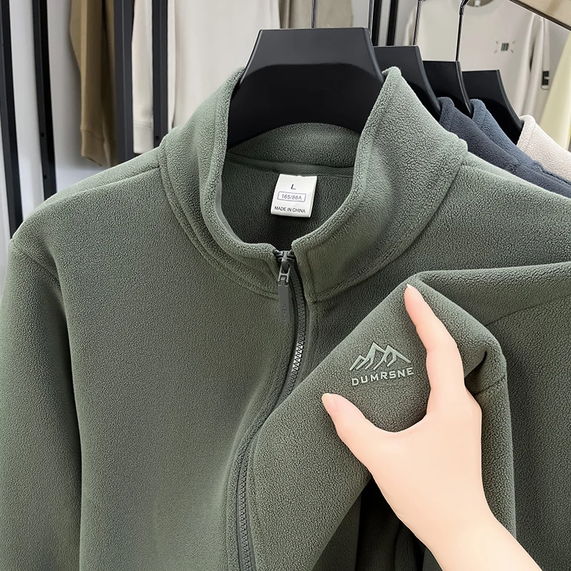 سترة رجالية بسحاب من العلامة التجارية الفاخرة شتاء جديد شعار الموضة تصميم مطرز رائع معطف رياضي كاجوال دافئ مخملي أصلي #4