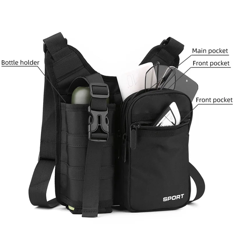 Borsa a tracolla moda uomo sport all'aria aperta ciclismo zaino a spalla singola borse a tracolla impermeabili borse per bottiglie d'acqua XA575C