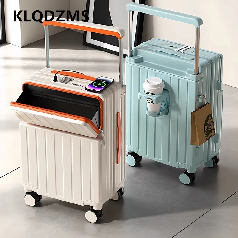KLQDZMS Rolling Suitcase Front Opening 20