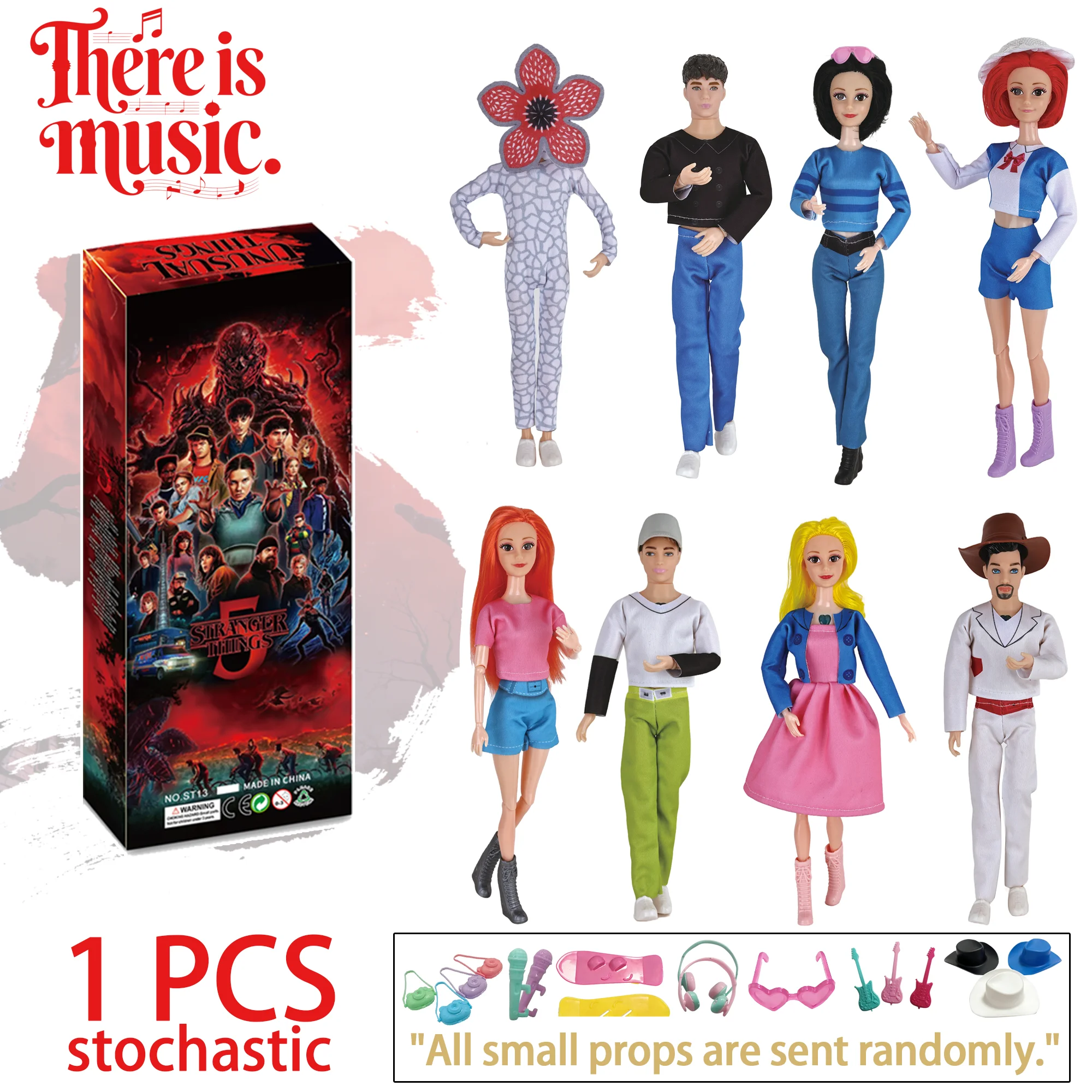 2026 Stranger Things 5 Blind Box 11,5 Pollici Versione Realistica 11 Articolazioni Con Luce Colorata e Melodia Tematica Statuetta da Collezione