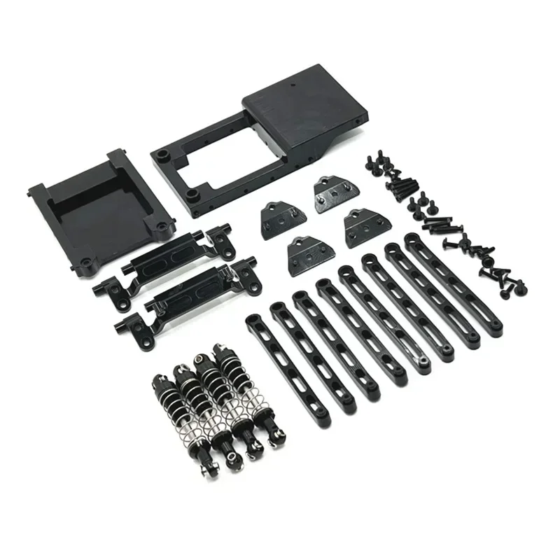 

Metal upgrade, PCB fixed bin, tail bin, pull rod, shock absorber, pull rod seat, shock mount, set, for Mangniu model 1/12 MN78