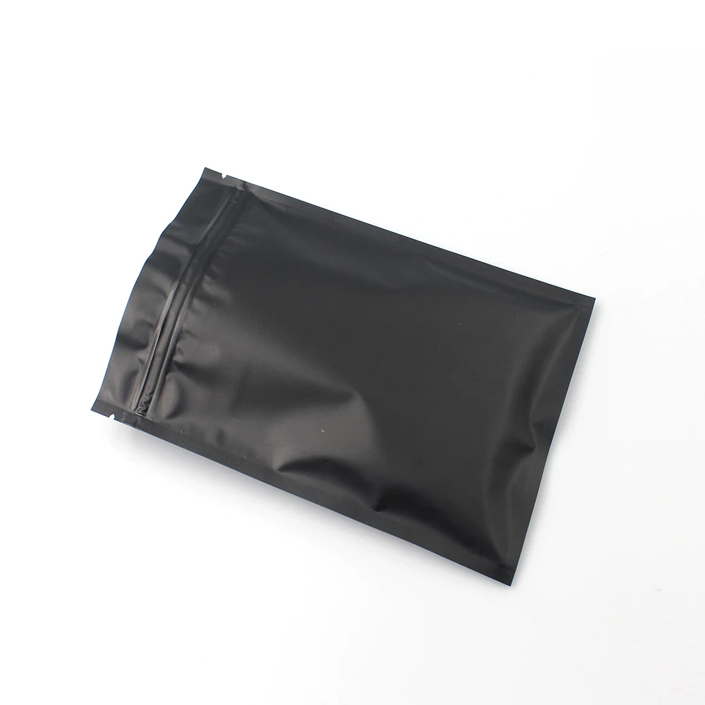 8.5x13cm Matte Black Heat Sealing Small Plastic Zip Lock Package Bag Smell Proof Aluminum Foil Mylar Powder Food Storage Bags