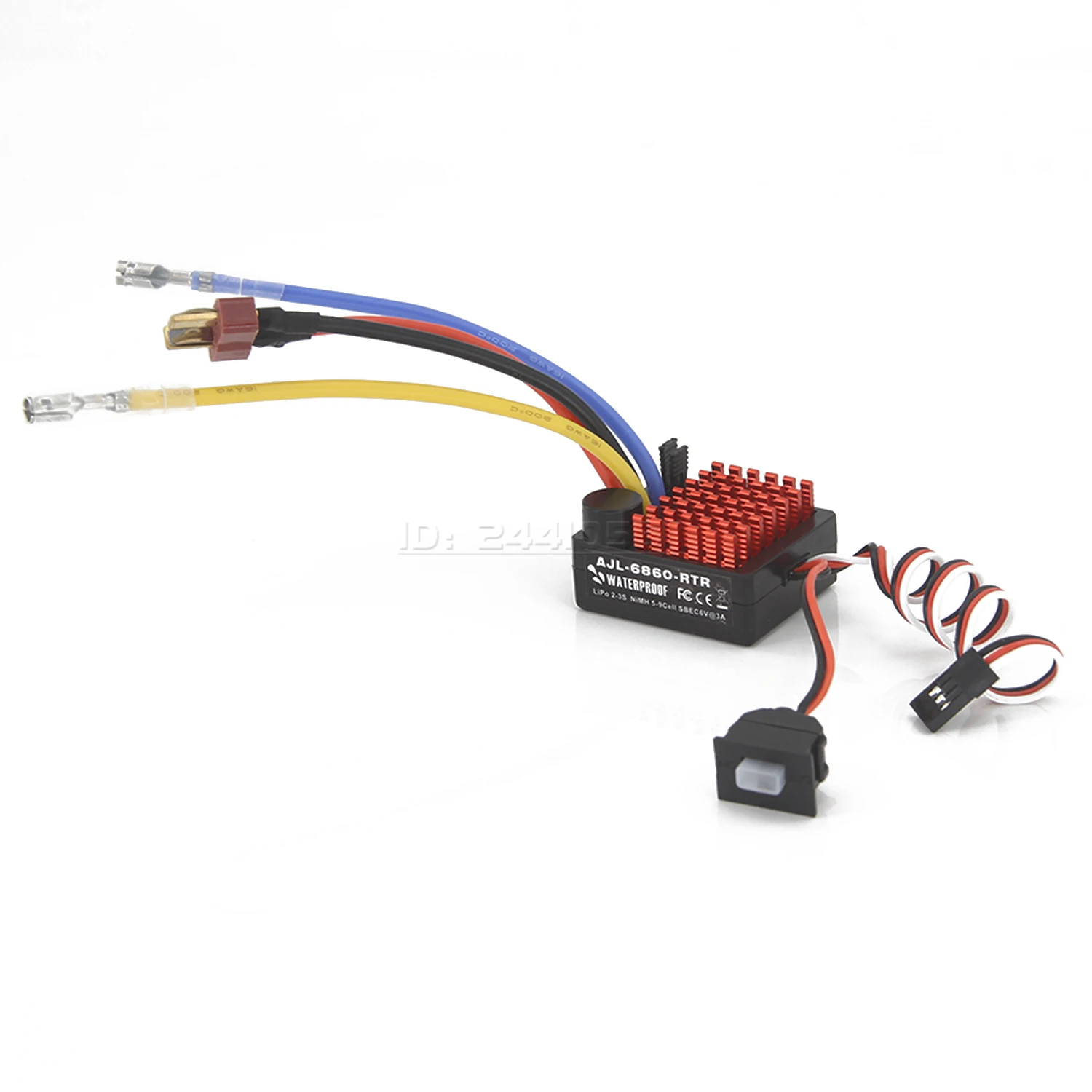 60A Impermeabile Spazzolato ESC 6V/3A BEC Built-in 3 Modalità 2-3S per 1/10 RC Auto Axial SCX10 TRX4 TRX6 HPI Barca Serbatoio 540/550/750 Motore