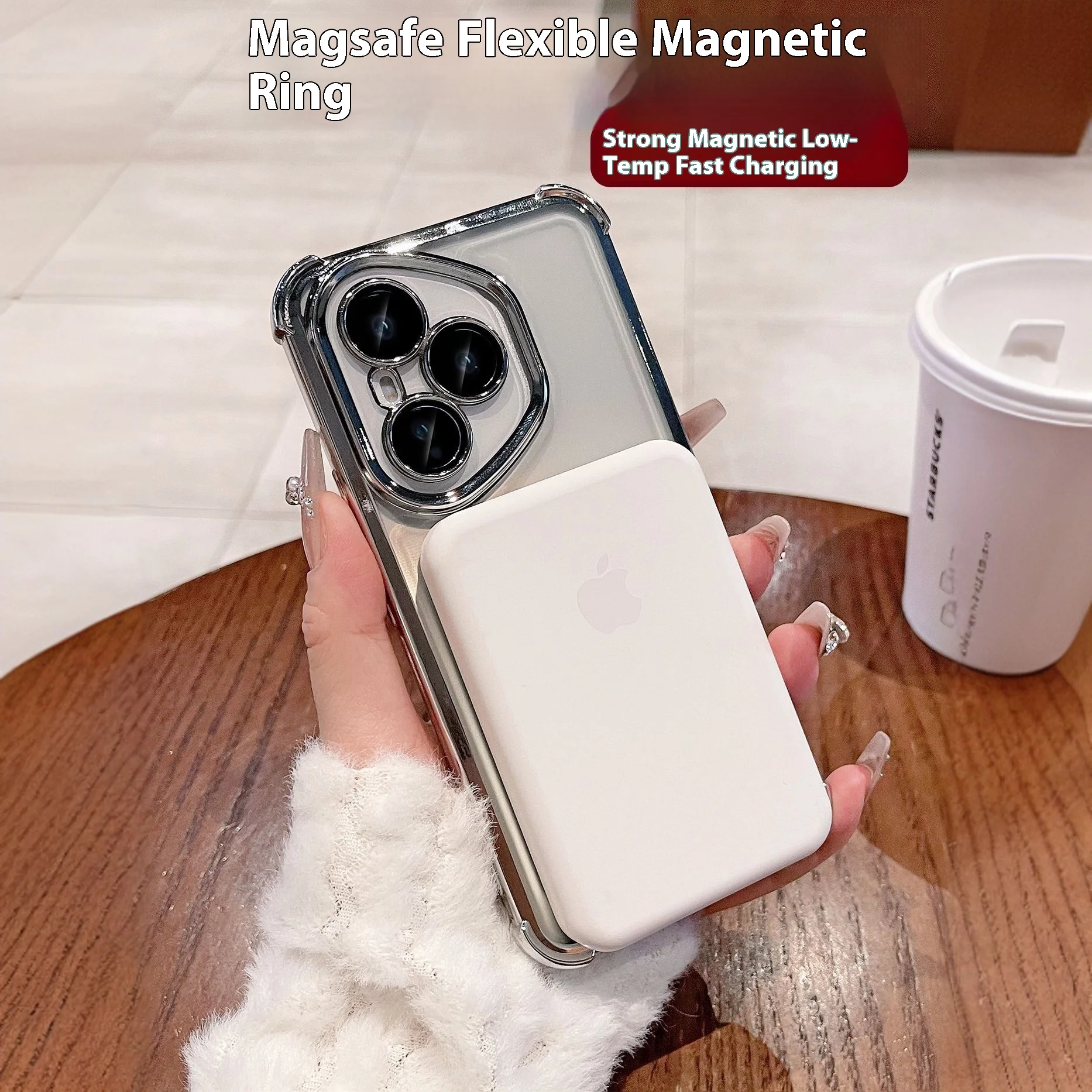 حافظة لهاتف Honor 400 pro وسادة هوائية فاخرة مطلية بالكهرباء غطاء مغناطيسي شفاف من البولي يوريثان لهاتف Honor400 pro 5G ممتص للصدمات Funda