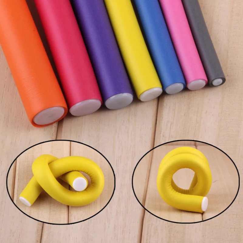 

10pcs Flexible Hair Curling Rod Hair Curler Makers Soft Foam Bendy Twist Curls