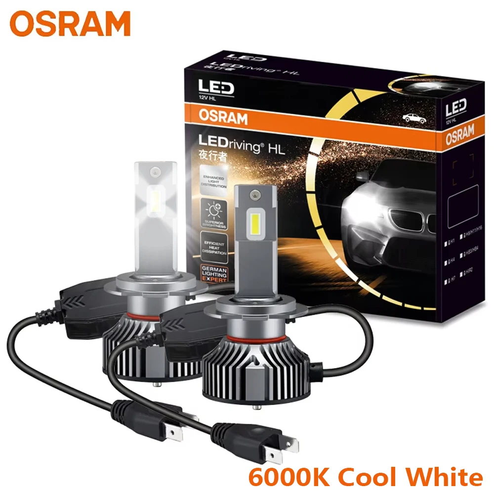 OSRAM LEDriving HL Premium New Gen H7 YXZ LED Car Head Light 90W 9000lm High Lumens 6000K White LED Auto Bulbs G5210CW, 2X