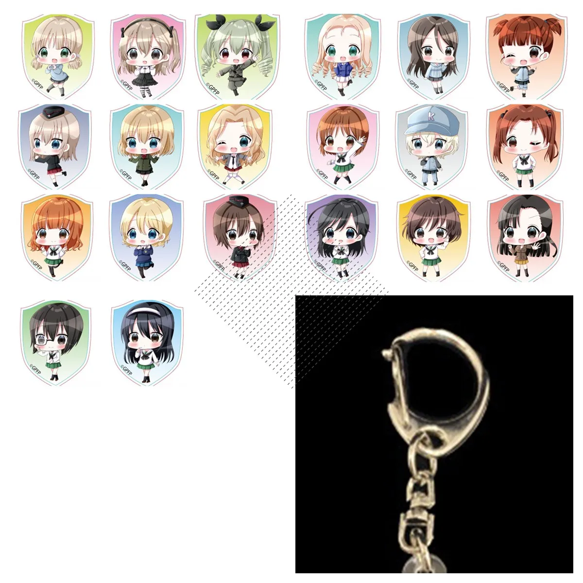 Porte-clés en acrylique du jeu Nishizumi ata ho Maho Nishi Kinuyo Anchovy Darjeeling, pendentif anime beurre pour cadeau