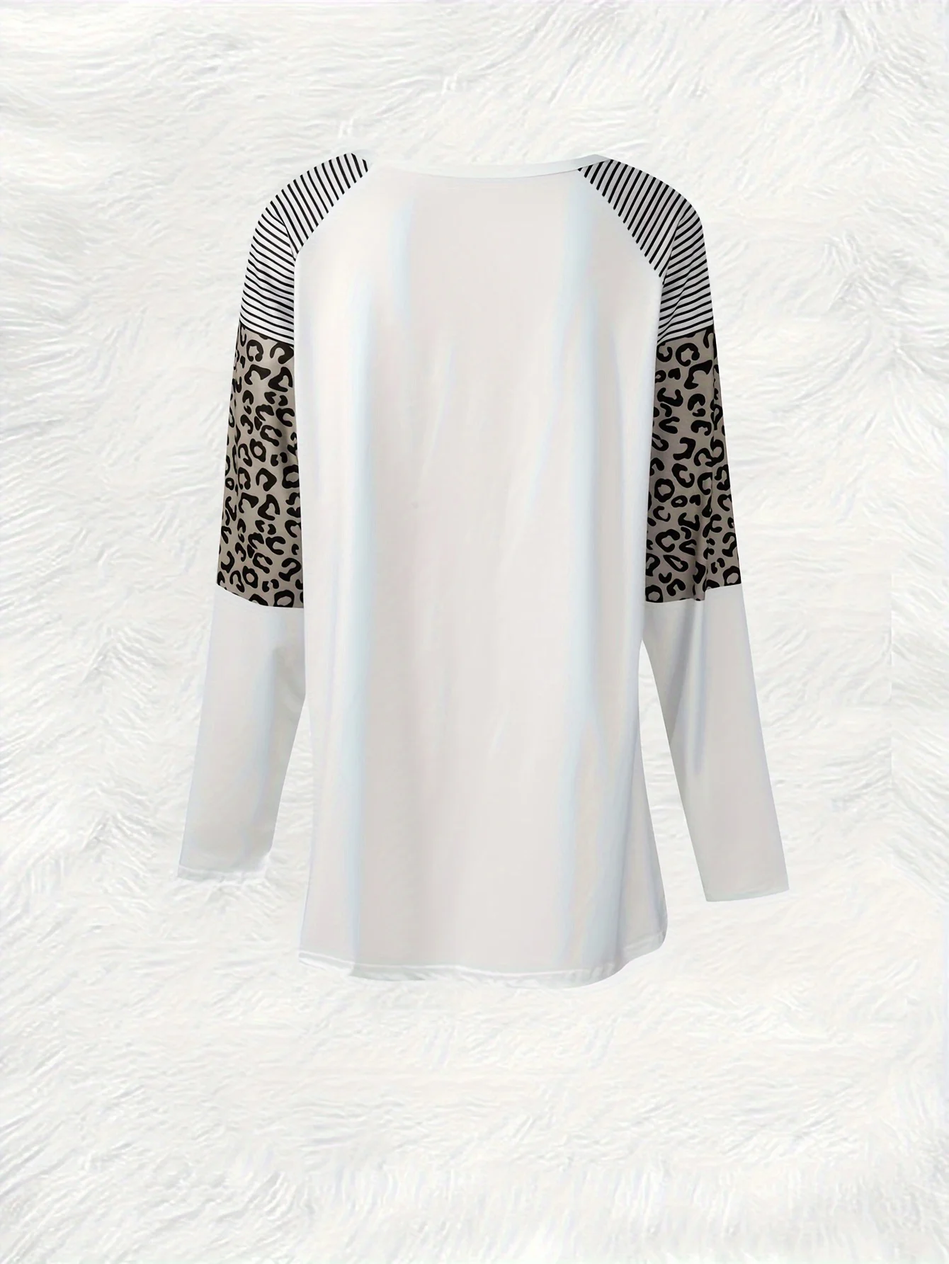 Printed Design autumn and winter styles Leopard Print Hat Snowman Face casual style women's long top