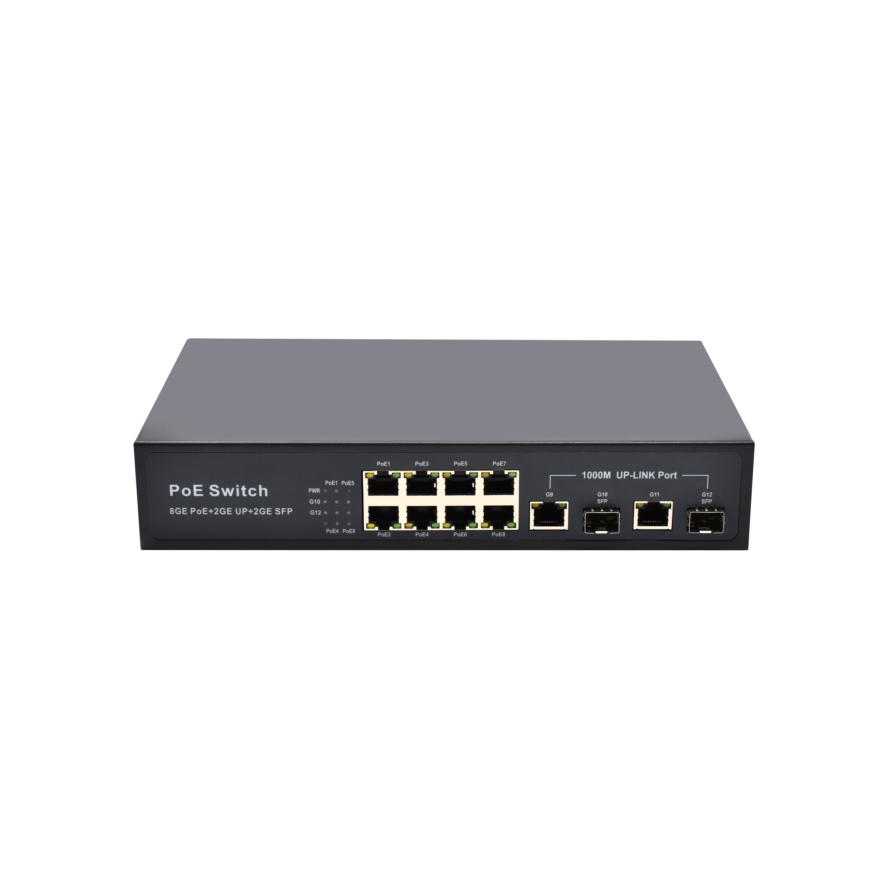 Sakelar Gigabit, 12 Port, dengan 8 Port Poe, 2, 10/100/1000mbps clx-sg822p uplink, SFP