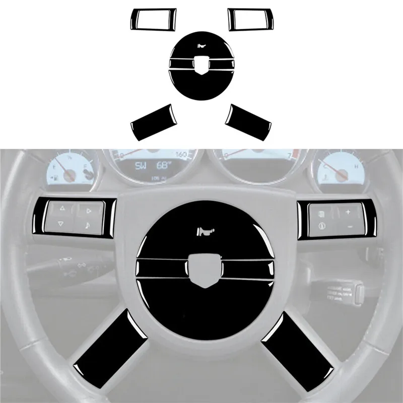 ABS Piano Black Stickers Cover Trim For Dodge challenger 2008 2009 2010 2011 2012 2013 2014 Car Interior Decorative Accessories