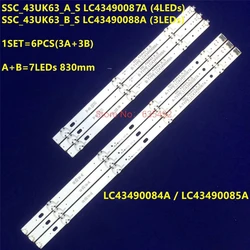 Pasek LED 43 uj651v 43 lj624v 43 lj634v 43 uj701v 43 lj5500 43 lj5550 43 lj551c 43 lk5700 43 lk5750 43 lk571c 43 luj631 v 43 uk6090 43 uj6050