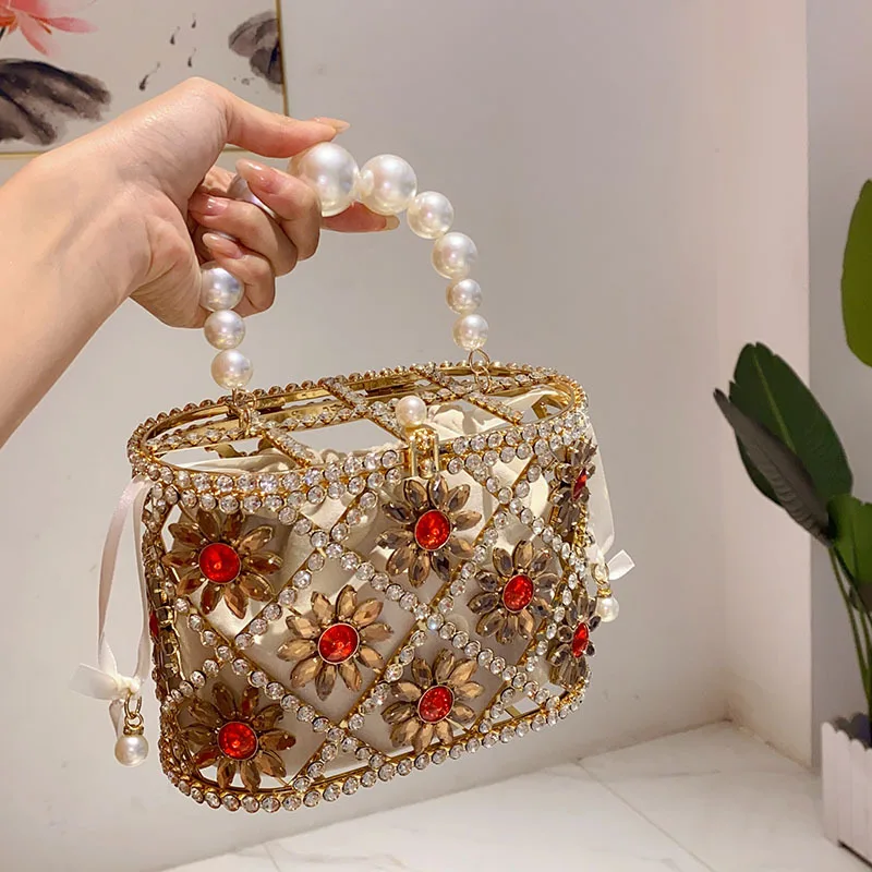 

Роскошная полая металлическая сумка-клатч с кристаллами и бриллиантами, кошелек-клатч для свадебной вечеринки, женская сумка, блестящие стразы, вечерняя сумка