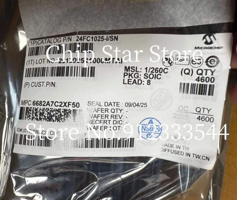 5-100pcs  24FC1025-I/SN  24FC1025T-I/SN  24FC1025 SOIC8 100%New And Original  EEPROM