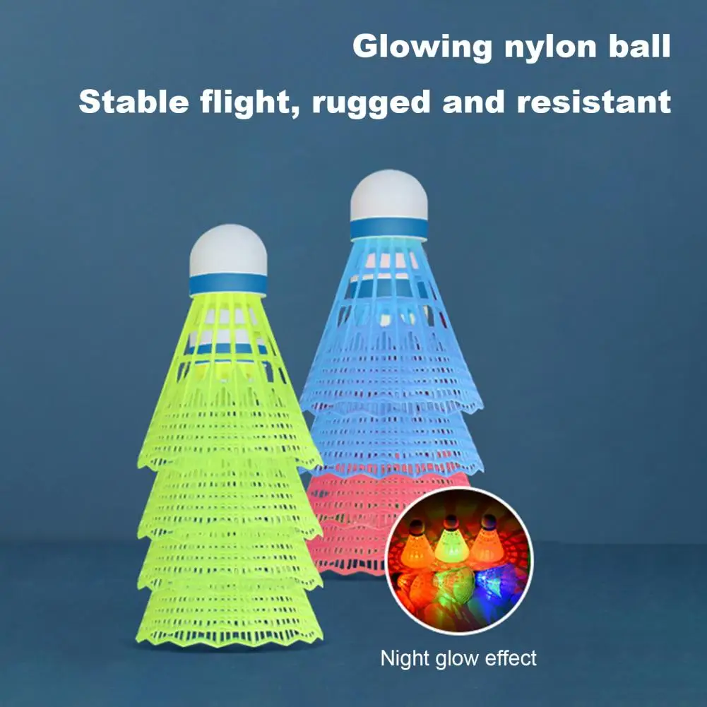 

Волан для бадминтона, ветрозащитный дизайн вентиляционного отверстия, светодиодные воланы для бадминтона, долговечные ночные воланы для улицы, бейсбола