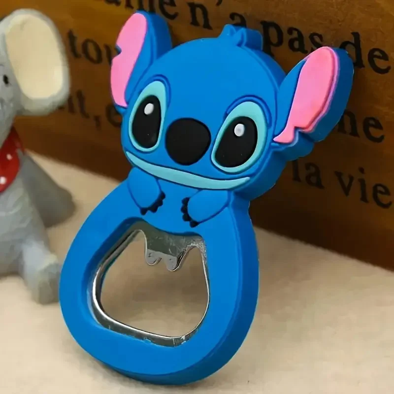 Anime Disney Stitch Figure Bottle Opener Lilo & Stitch Peripheral Fridge Magnet Cartoon Multifunctional Beer Bottle Opener Gifts