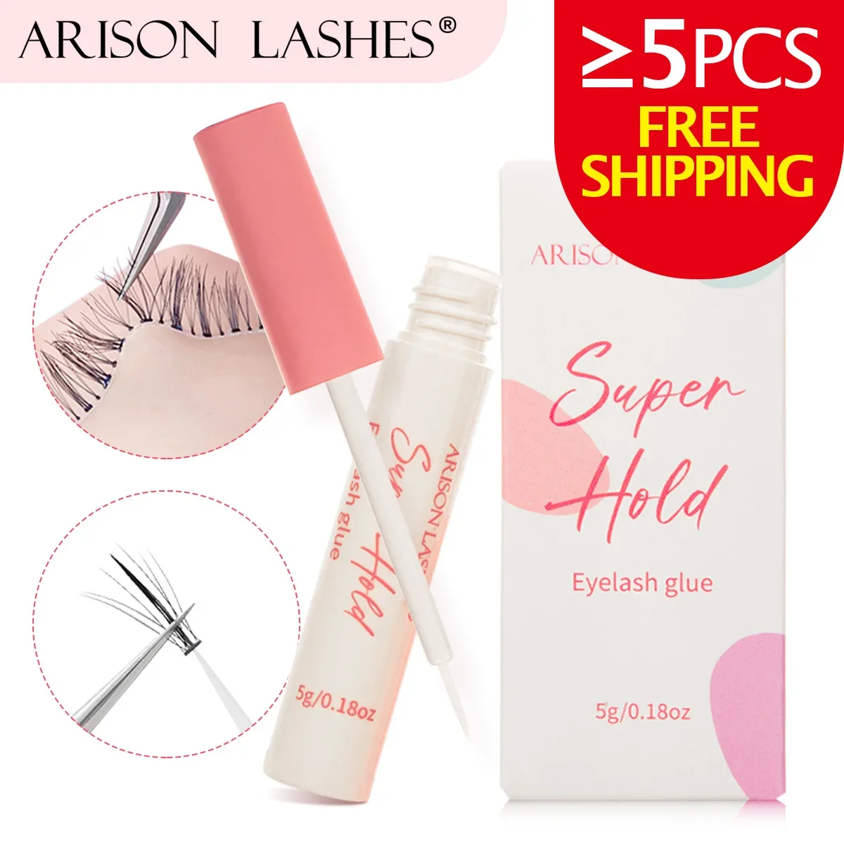 ARISON 5g DIY Cluester Eyelashes Glue Stick Long-lasting Strong Adhesive For Segments Pre-cut Lash DIY Eyelash Bundles