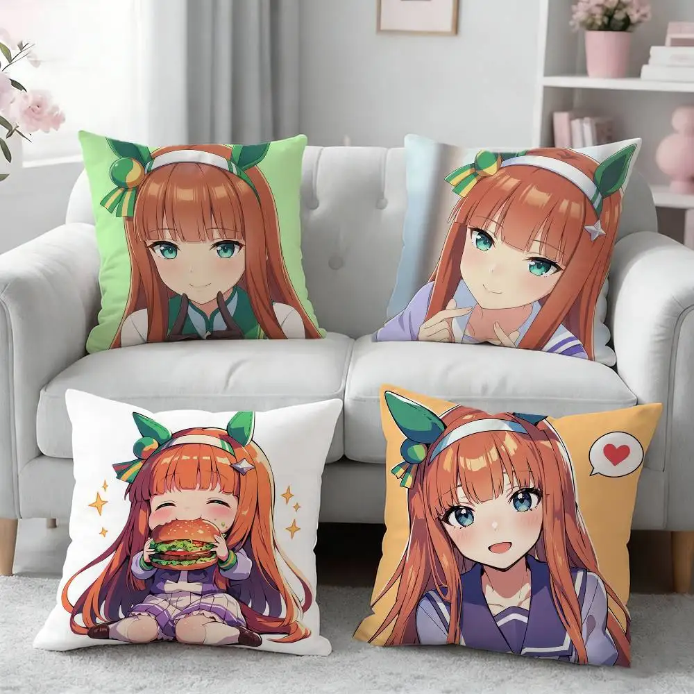 

P-Pretty Derby S-Silence Suzuka Pillow Case Cushion Cover Throw Pillow Case For Car Sofa