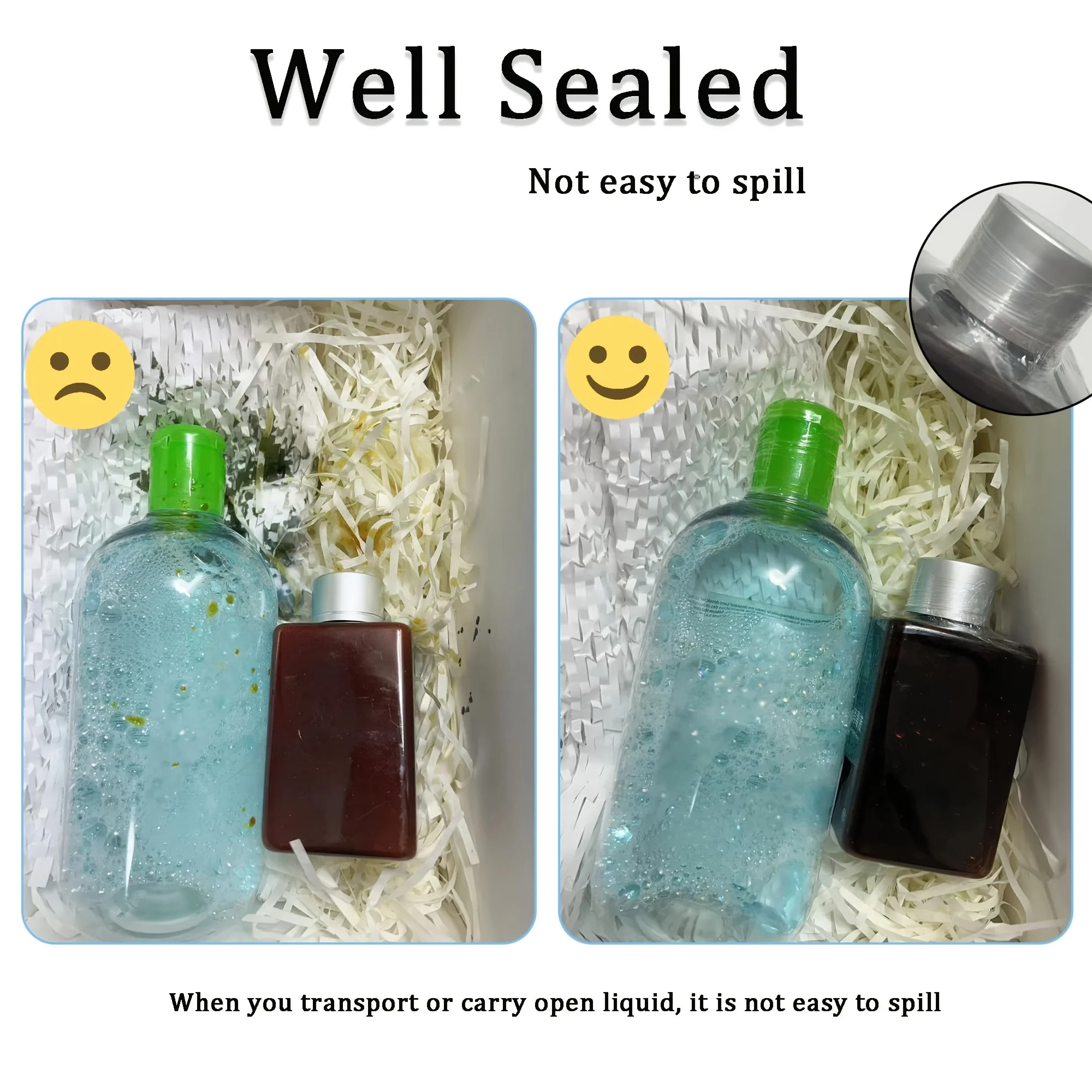 لفة واحدة من لفة فيلم الانكماش المرنة مقاس 23000 سم، سدادة الزجاجات غير الساخنة، سهلة الاستخدام لمنتجات التعبئة والتغليف المعبأة في زجاجات #6