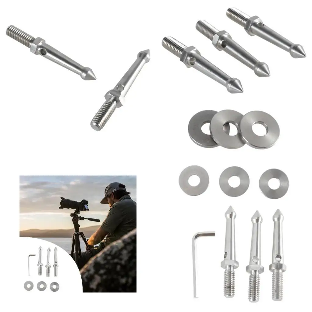 31BA TRUPOD FOOT Spikes ، 3 COUNT 3/8INCH THROW TROHE TRUPOD STELIZERS 80MM TRUPOD FOOT #1