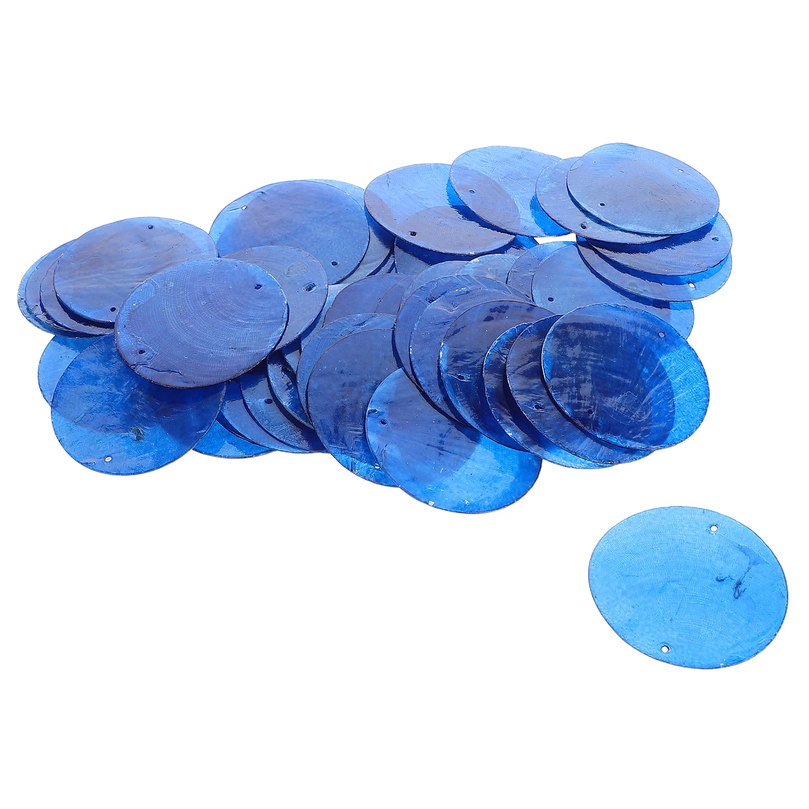 

100Pcs Natural Shell Slices Round Decorative Shells 50Mm Dual Hole Design for DIY Crafts Jewelry Making Wind Chimes Home