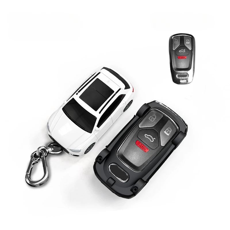 Car Shape Model Car Key Fob Case Cover Bag Protector Suitable For AUDI Q5 SQ5 FY SUV Plastic Car Model Key Case Cover