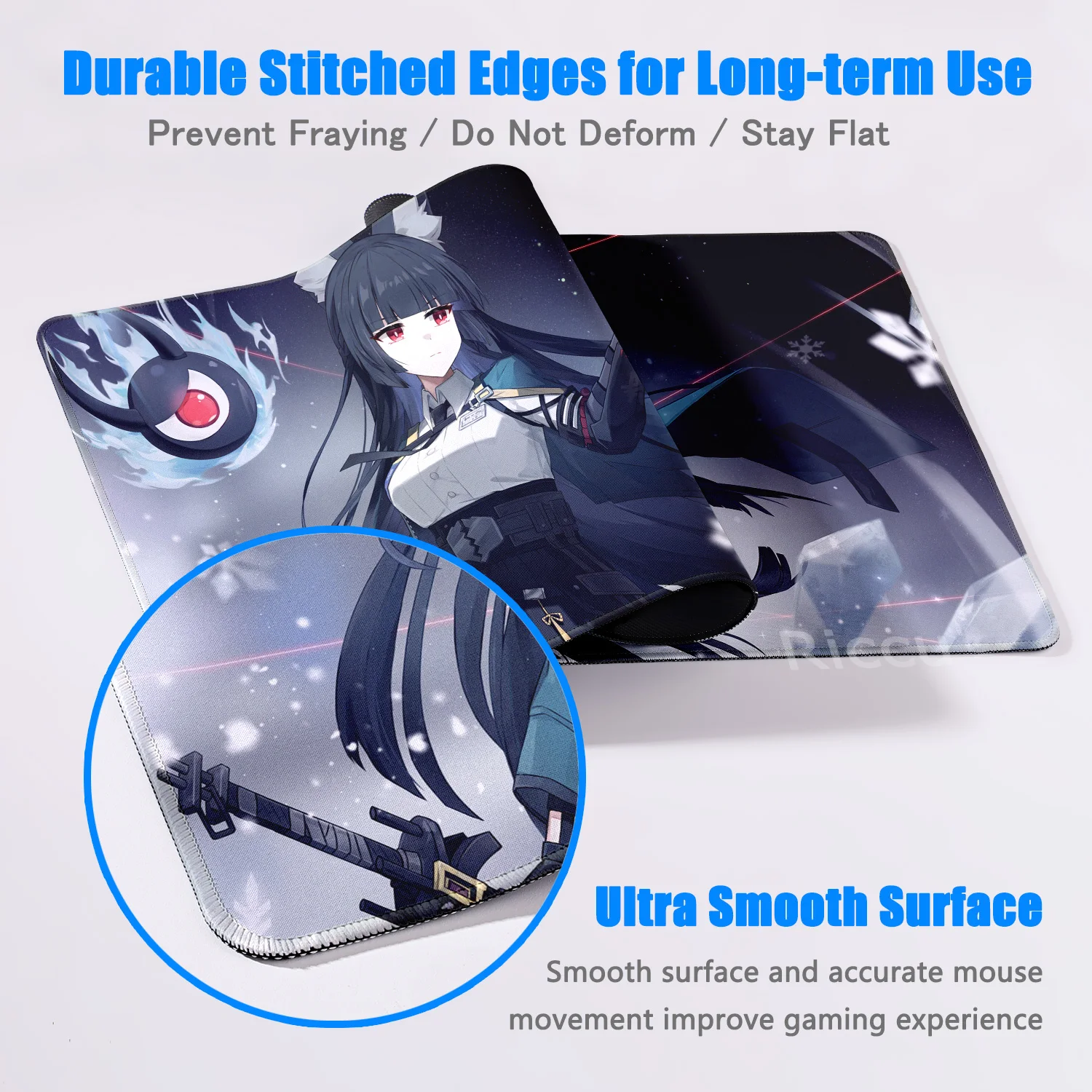 Grande Zenless Zona Zero Miyabi Mouse Pad, Gamer Gabinete Estendido Mat, Jogos Acessórios, XL Teclado Mousemat, PC, ZZZ, 1Pc