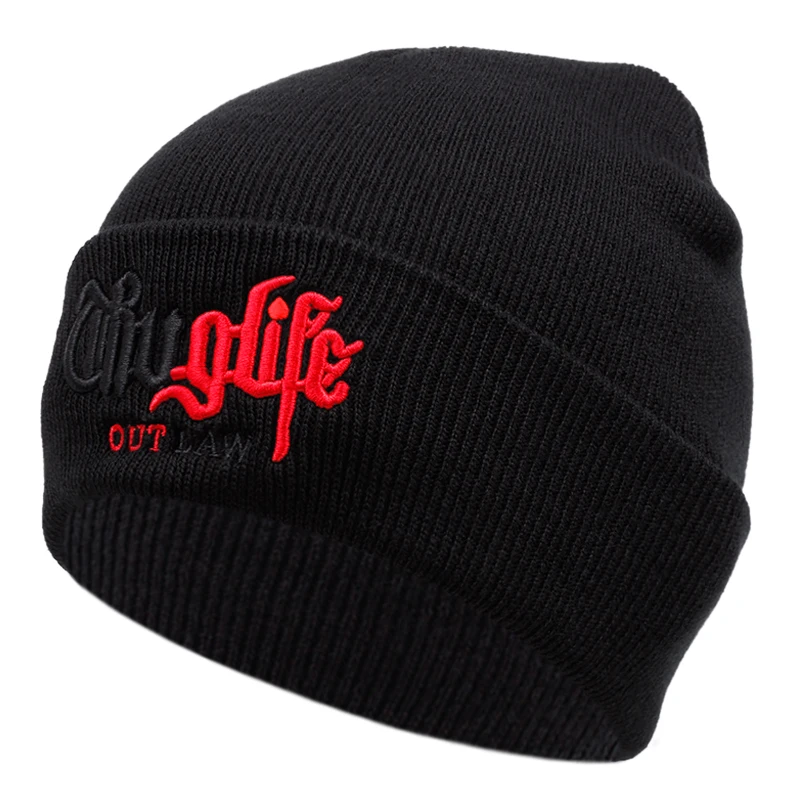 Fashion Solid Color Knitted Beanies Hat Winter Warm Ski Hats Male Women Black Skullies Caps Soft Elastic Cap Man Women Hats