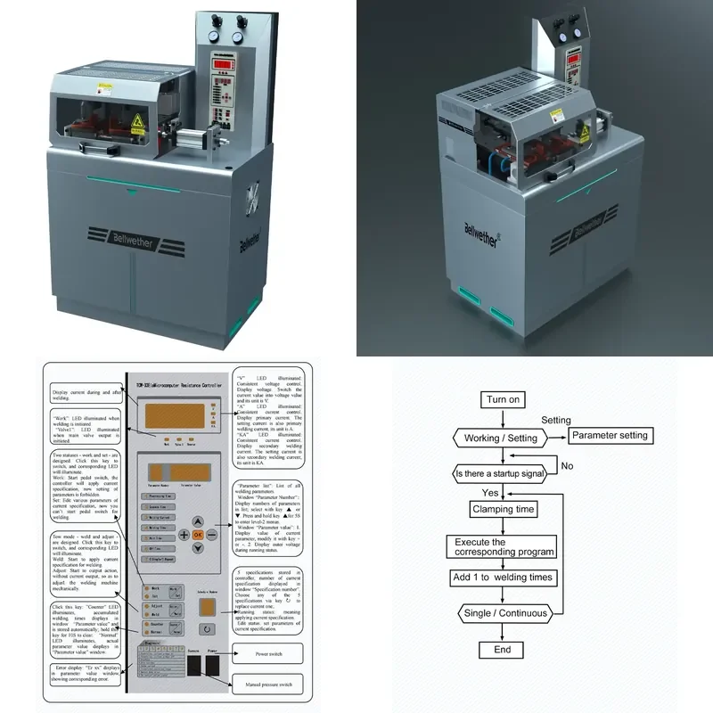 for New leader Pneumatic Resistance Butt Welding Machine Steel Bar 380V 50Hz 2-12mm Range
