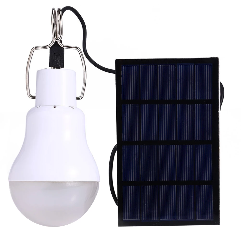 

Solar 5V LED Bulb E27 Solar Powered Portable Outdoor Light 12V Panel Saving Lamp for Home Camping Emergency