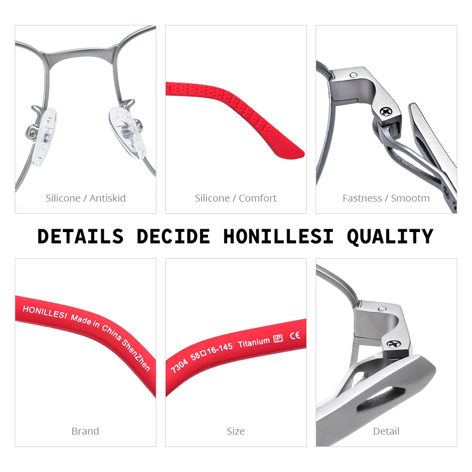 FONEX HONILLESI إطار نظارات من التيتانيوم للرجال ماركة مصمم خفيفة مربع النظارات كامل حافة اليابانية مخصصة نظارات 7304