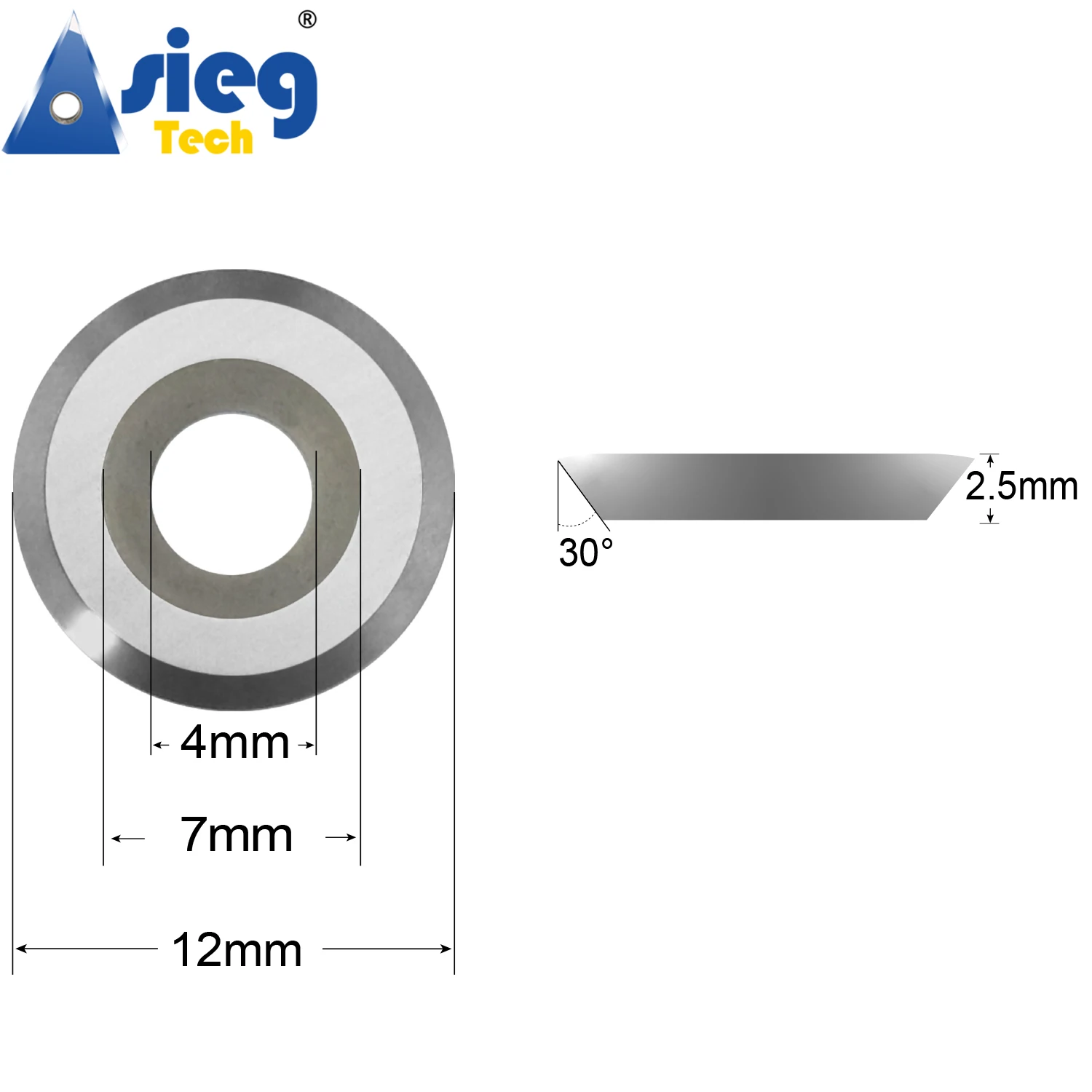 Round 12mm Ci3 Carbide Insert Cutter Blade Knife High Strength for Woodturning Tool Finisher Wood DIY Negative Angle Rake 10pcs