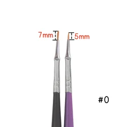 5Pcs Dental Curved Brush Pens Skyists Nylon Hair Brushes Denture Dentine Denture Lab Ceramco Metal Powder 0#