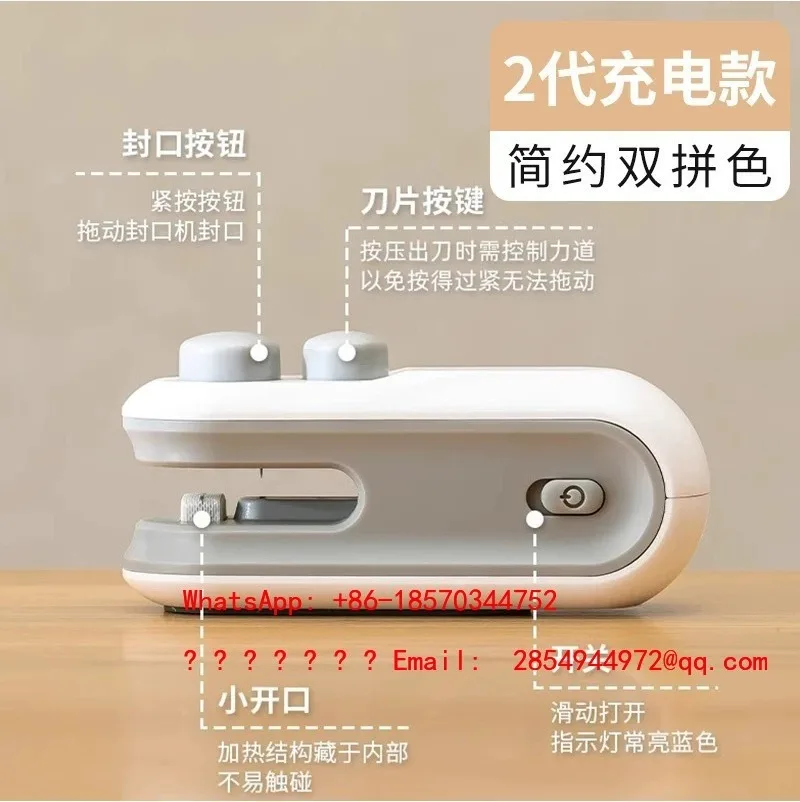 Mini Handheld Heat Sealer Portable Food Bag Sealing Machine Household Snack Plastic Bag Sealer