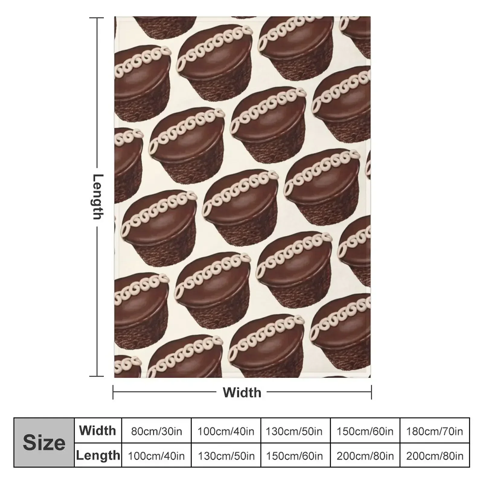 Chocolate Swirl Cupcake Pattern Throw Blanket Blankets For Sofas Luxury Thicken Blankets